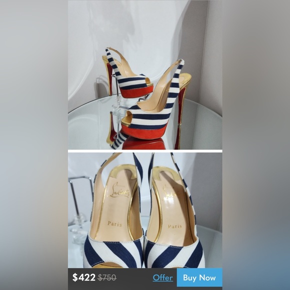 Christian Louboutin Lady Peep Sling Heels 36/5.5 - Picture 12 of 13